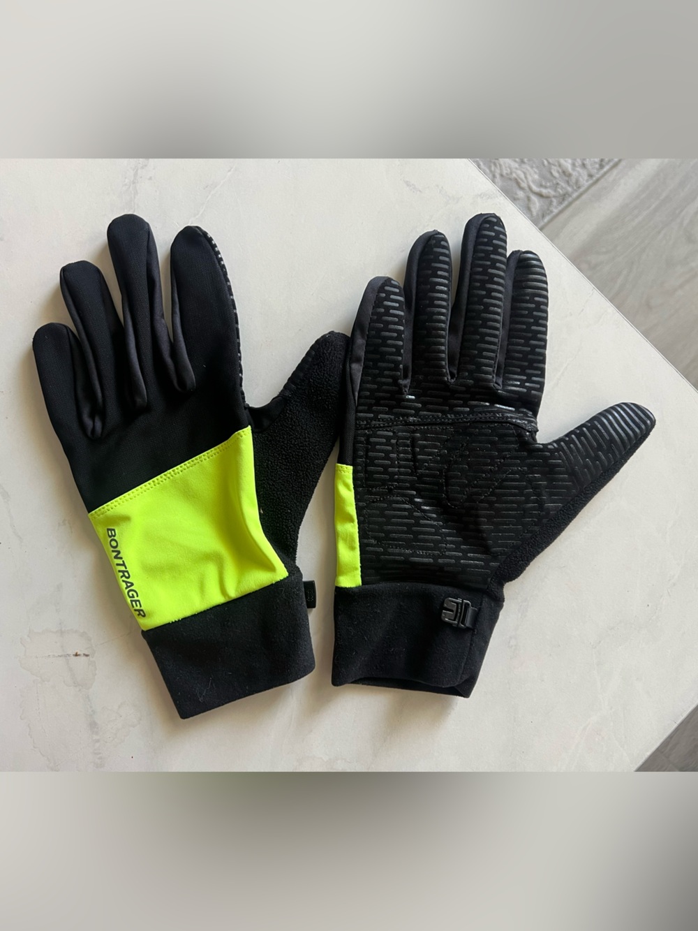 Bontrager Men's High-Visibility Black & Neon Yellow Cycling Gloves